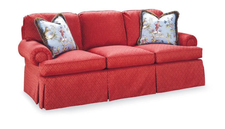 Picture of ESSENTIALS SOFA - LAWSON ARM, SQUARE BACK, WATERFALL SKIRT, 38" DEEP (HASTINGS FALLS)