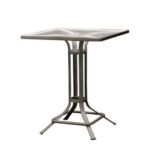 Picture of 32" SQUARE PEDESTAL BAR TABLE, GLASS TOP