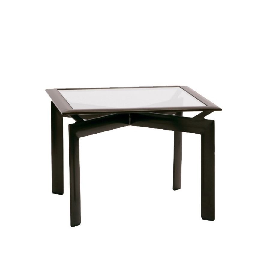 Picture of PARKWAY 29" SQUARE CORNER TABLE, GLASS TOP
