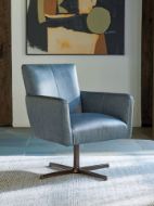 Picture of BROOKS LEATHER SWIVEL CHAIR - BRONZE