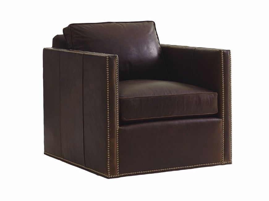 Picture of HINSDALE LEATHER SWIVEL CHAIR