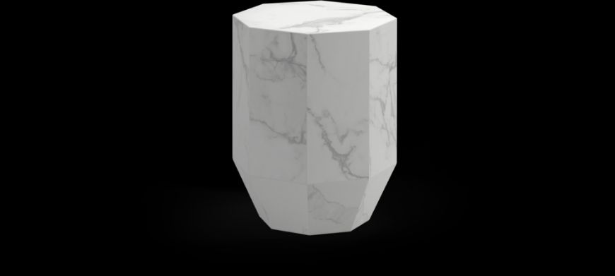 Picture of GEM SIDE TABLE BIANCO CERAMIC